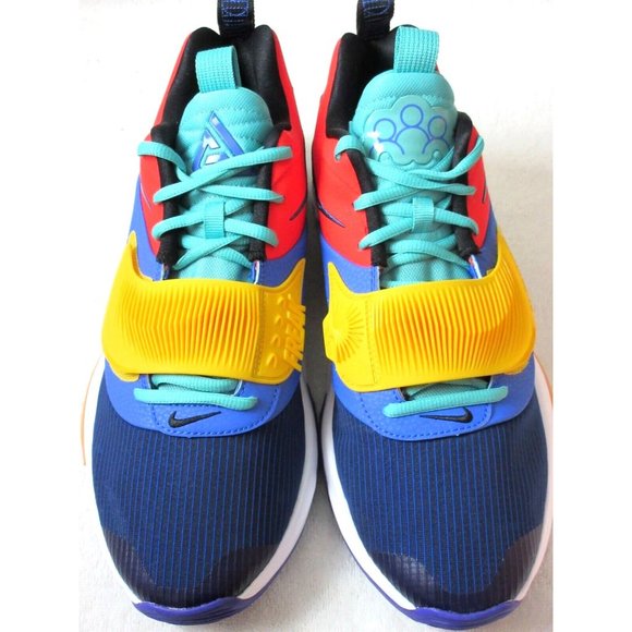 Nike Men's Zoom Freak 3 Basketball Shoes Bright Crimson Navy Giannis Sizes NIB - Picture 4 of 5